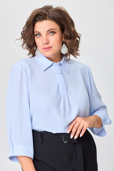 Демисезонный костюм из текстиля с юбкой-брюками БАГРЯНИЦА 3146 - фото 5