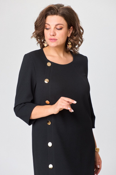 Платье миди классическое деловое из текстиля БАГРЯНИЦА 5060 - фото 5