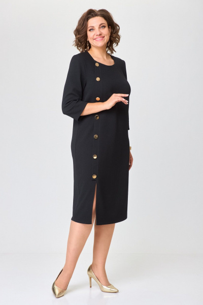 Платье миди классическое деловое из текстиля БАГРЯНИЦА 5060 - фото 3