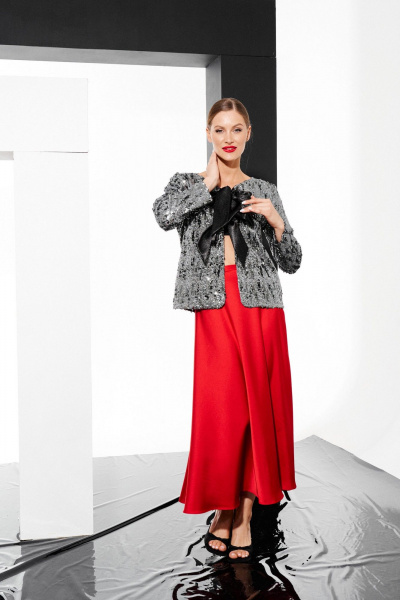 Юбка ELLETTO 2320 красный - фото 1