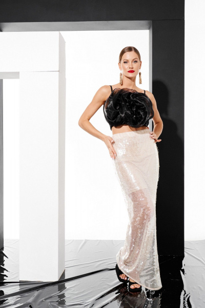 Юбка ELLETTO 2323 бежевый - фото 2