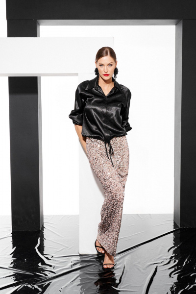 Блуза ELLETTO 3793 черный - фото 7