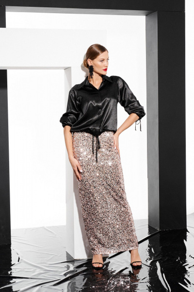 Блуза ELLETTO 3793 черный - фото 5