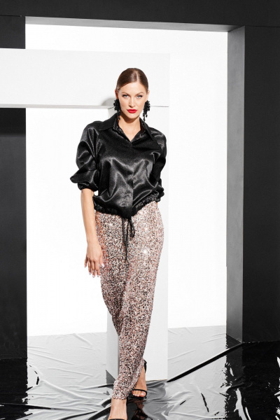 Блуза ELLETTO 3793 черный - фото 3