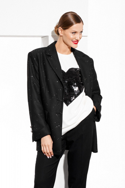 Жакет ELLETTO 3796 черный - фото 6