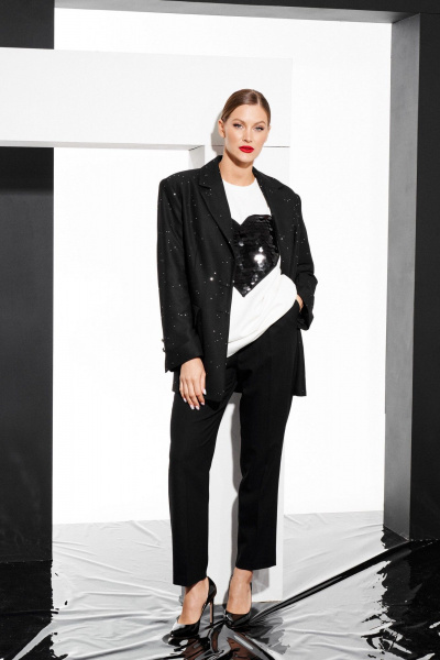 Жакет ELLETTO 3796 черный - фото 5