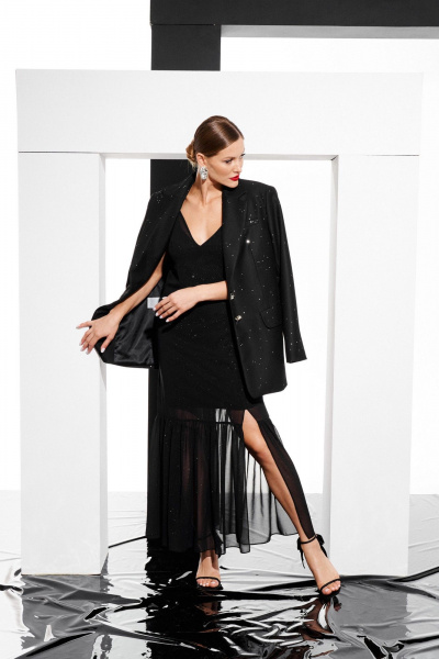 Жакет ELLETTO 3796 черный - фото 3