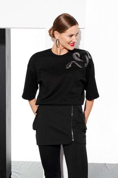 Джемпер ELLETTO 3798 черный - фото 2