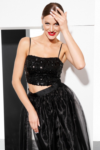 Блуза ELLETTO 3800 черный - фото 4