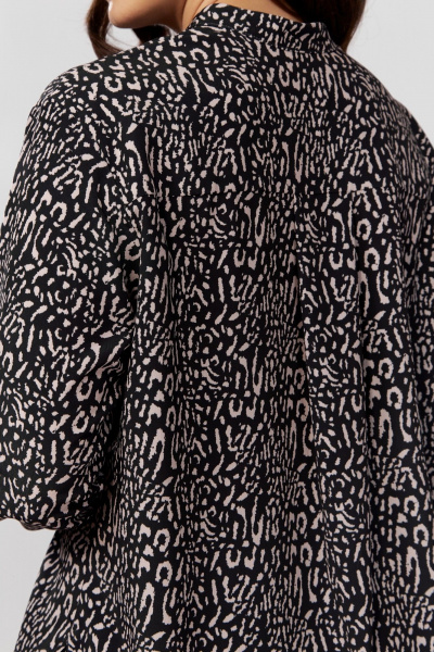 Блуза из легкой ткани с длинным рукавом и закругленным низом MALI 624-042 ирбис - фото 12