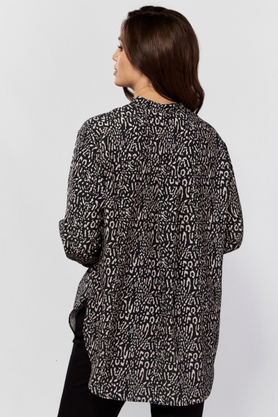 Блуза из легкой ткани с длинным рукавом и закругленным низом MALI 624-042 ирбис - фото 11