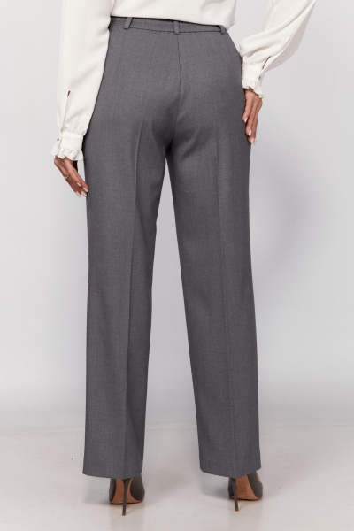 Костюм из жилета и брюк с прорезными карманами и классическим стилем MALI 724-047 серый - фото 8