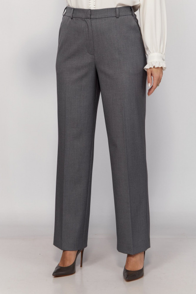 Костюм из жилета и брюк с прорезными карманами и классическим стилем MALI 724-047 серый - фото 7