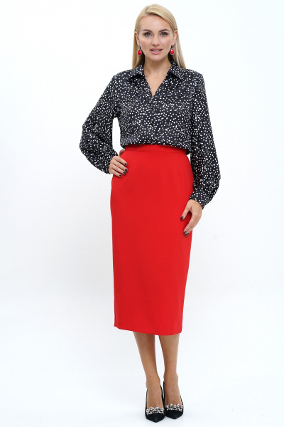 Блуза с застёжкой на петли и юбка на подкладке Alani Collection 2248 - фото 2