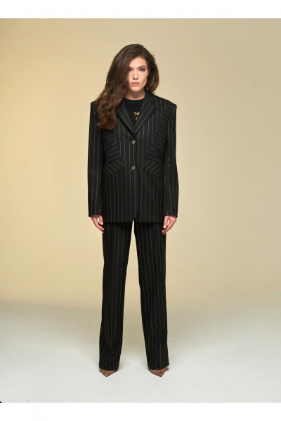 Классические брюки со стрелками из премиум-тканей DEVITA 3017 черный - фото 9