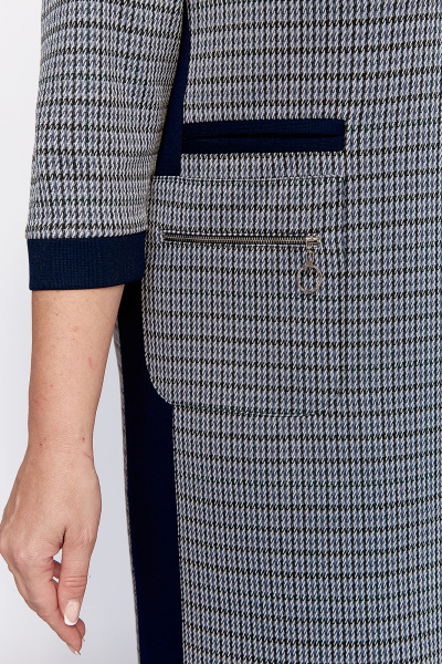 Платье прямого силуэта из трикотажа с контрастными деталями Algranda А4028-с - фото 6