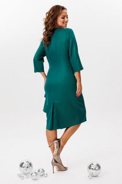 Нарядное и повседневное платье из текстиля с ассиметричным поясом Mubliz 215 - фото 8