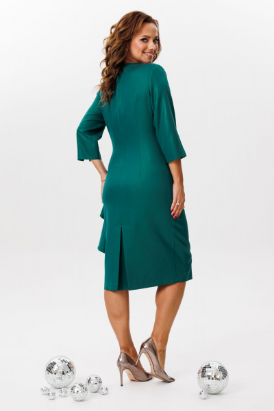 Нарядное и повседневное платье из текстиля с ассиметричным поясом Mubliz 215 - фото 7