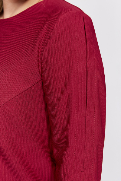 Платье трикотажное красное с отлетной верхней частью Algranda А4027-3 - фото 4
