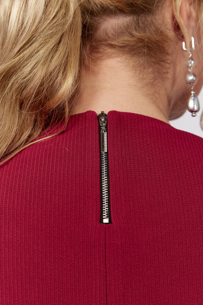 Платье трикотажное красное с отлетной верхней частью Algranda А4027-3 - фото 5