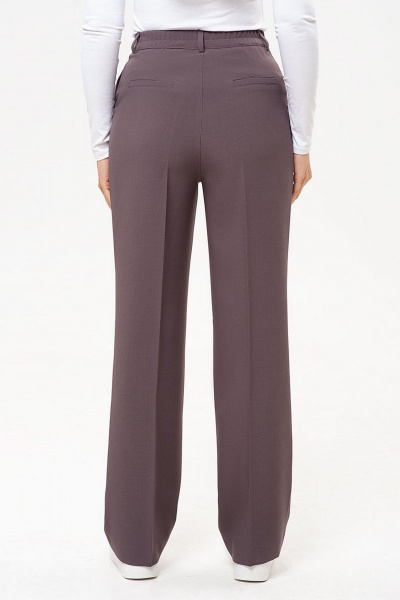 Брюки и жакет деловой стиль с высокой посадкой IVARI 10609 какао - фото 11