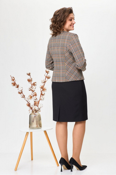 Жакет и юбка костюм с рельефами из костюмной ткани Fortuna ШЖ 552.2 - фото 3