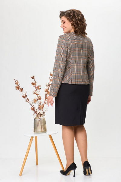 Жакет и юбка костюм с рельефами из костюмной ткани Fortuna ШЖ 552.2 - фото 2