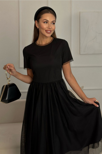 Костюм из твид и фатин, нарядное платье и жакет Urs 24-315-1 - фото 17