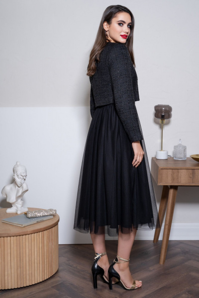 Костюм из твид и фатин, нарядное платье и жакет Urs 24-315-1 - фото 15