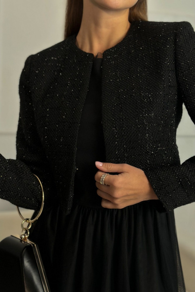 Костюм из твид и фатин, нарядное платье и жакет Urs 24-315-1 - фото 5