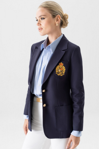 Жакет из текстиля с вышивкой для элегантных образов Urs 24-353-1 - фото 6