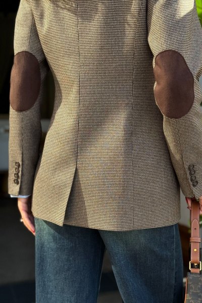 Жакет из шерстяной ткани гусиная-лапка для делового образа Urs 24-378-1 - фото 11