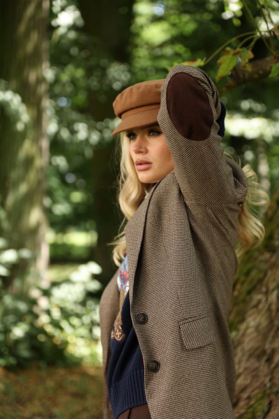 Жакет из шерстяной ткани гусиная-лапка для делового образа Urs 24-378-1 - фото 7