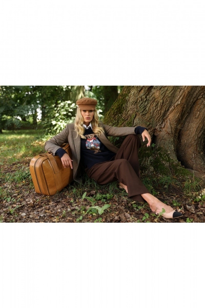 Жакет из шерстяной ткани гусиная-лапка для делового образа Urs 24-378-1 - фото 5