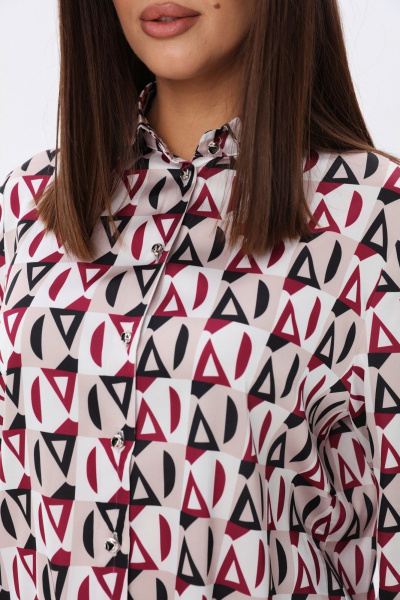 Комплект блузка, жилет и брюки из текстиля и экокожи LM К5001 - фото 9