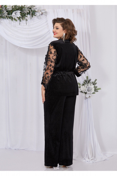 Блуза и брюки из бархата в нарядном стиле с люрексом Mira Fashion 5370 - фото 3