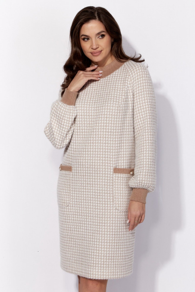 Демисезонное прямое платье из трикотажа с карманами TAiER 1330 - фото 4