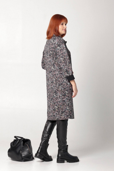 Многоуровневое платье из трикотажа с накладными карманами Соджи 635 черный - фото 3