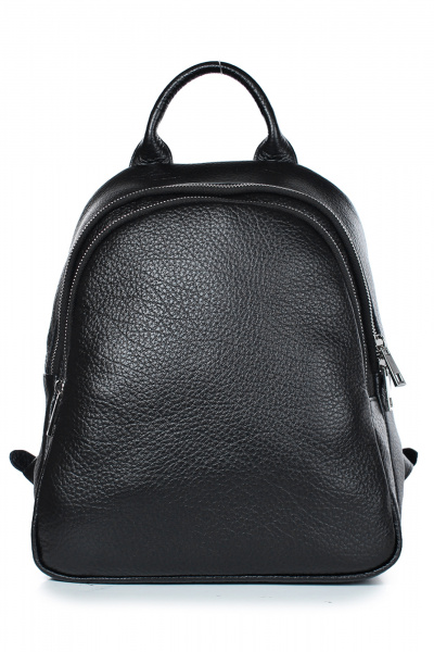 Кожаный рюкзак на одно отделение с карманом Galanteya 3024.24с501к45 черный - фото 2