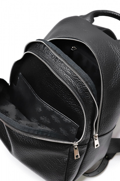 Кожаный рюкзак на одно отделение с карманом Galanteya 3024.24с501к45 черный - фото 5