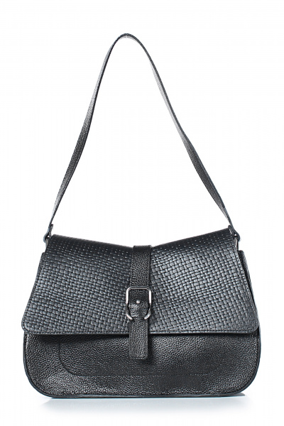 Сумка из натуральной кожи на одно отделение Galanteya 49123.24с157к45 черный - фото 2