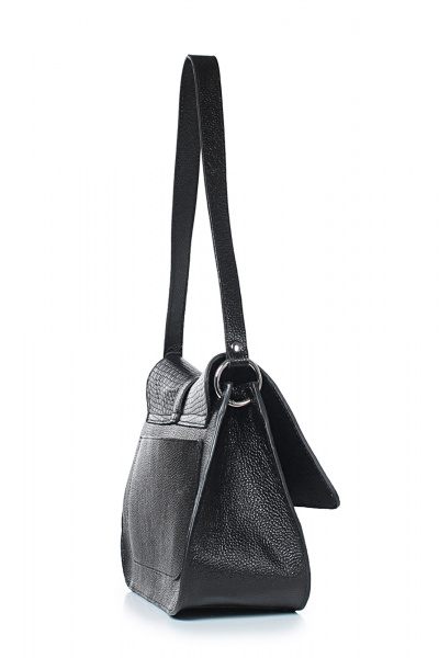 Сумка из натуральной кожи на одно отделение Galanteya 49123.24с157к45 черный - фото 4