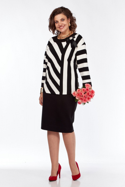 Джемпер с асимметричным фасоном и юбкой из трикотажа Grace for you 258 - фото 2