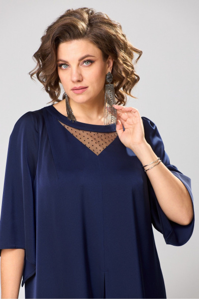 Нарядный комплект туники и брюк из текстиля Romanovich Style 3-2749 синий - фото 9