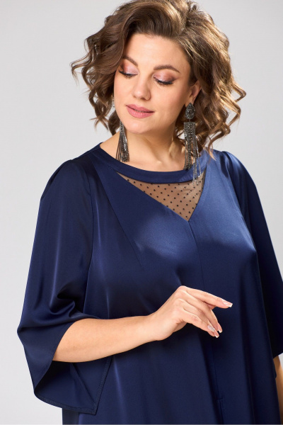 Нарядный комплект туники и брюк из текстиля Romanovich Style 3-2749 синий - фото 3