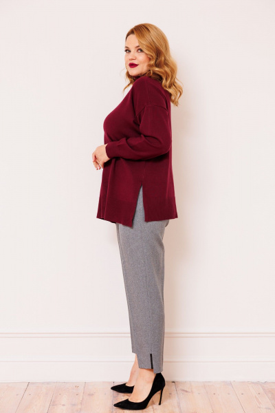 Брюки из костюмной ткани с асимметричным низом и стрелками AMUARt 1020-1 серый - фото 2