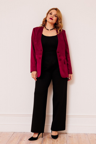 Женские брюки из трикотажа с широкой резинкой по талии AMUARt 1024 черный - фото 2