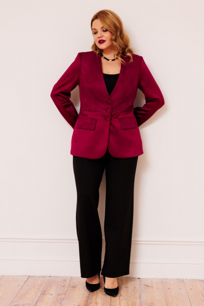 Женский жакет AMUARt 1025 бордовый - фото 6