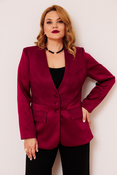 Женский жакет AMUARt 1025 бордовый - фото 1
