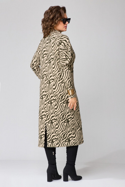 Платье свободного А-силуэта из трикотажа с воротником Орхидея 1499 - фото 2